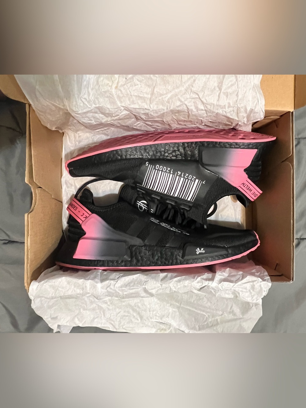 adidas NMD R1 V2 Damian Lillard D.O.L.L.A. Black Pink Men’s 10
